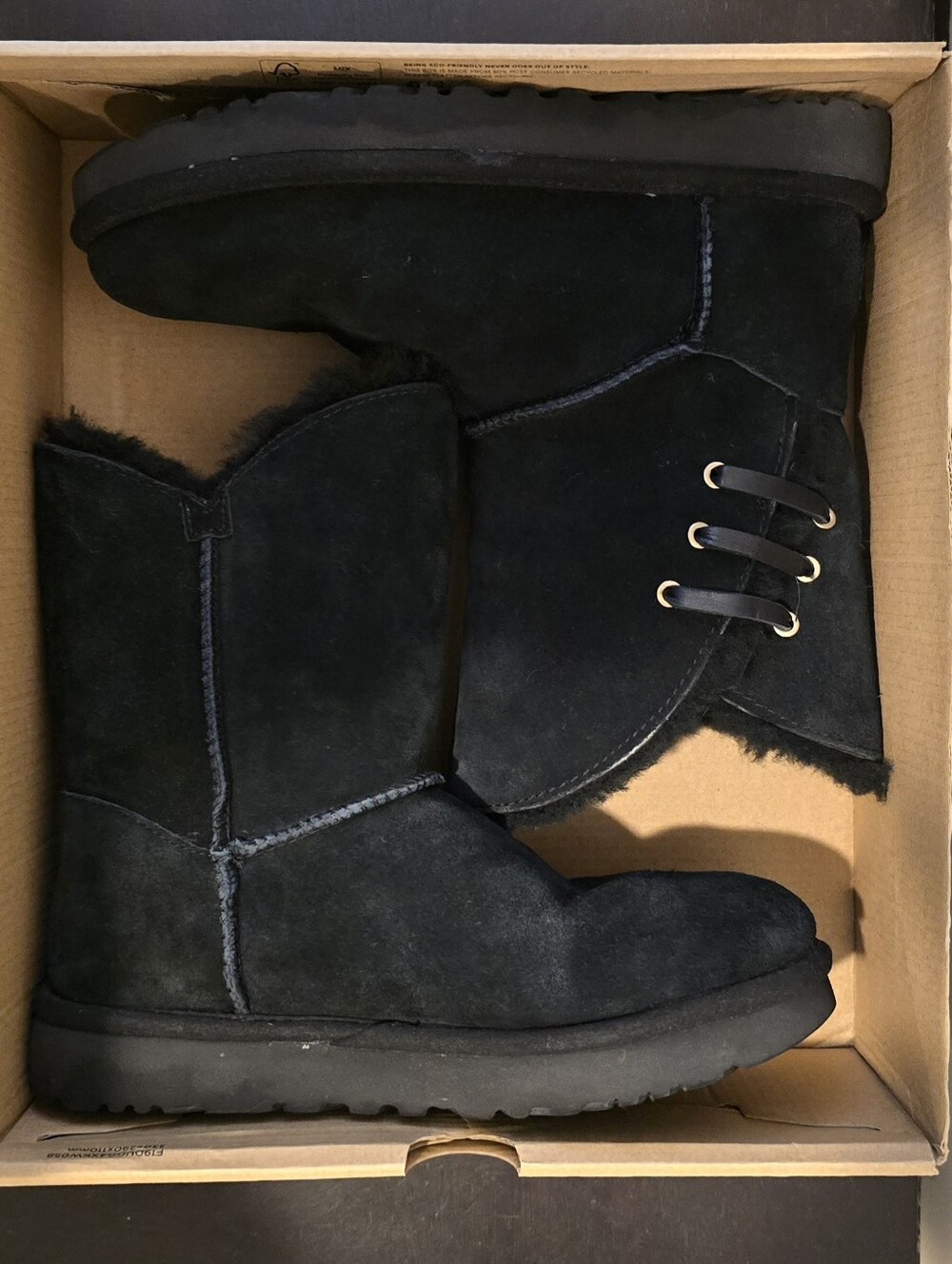 UGG W CONSTANTINE BLK boots - Size: 7